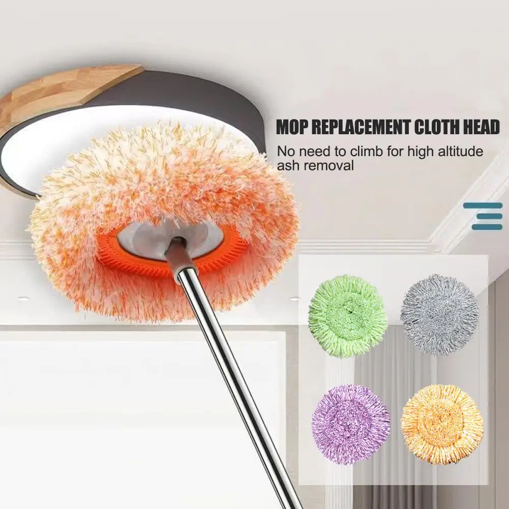 Universal Mop Recarga Microfibras Rotativas, Ferramenta De Pano Redondo, Substituição De Pano De Espanador, Microfibra De Girassol Limpa Mopping H X9i9