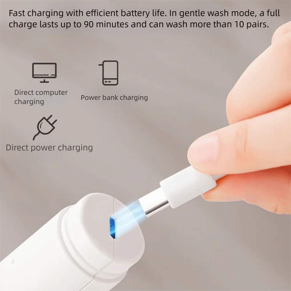 

Электрический очиститель обуви с ультразвуковой вибрацией IPX7, водонепроницаемый, сильная чистка, портативная тряпка для обуви, простота в эксплуатации, удобная ручка