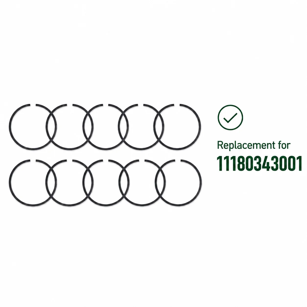 46mm Piston Rings 10Pcs For Stihl 028 029 034 MS290 MS191 BR400 SR400 Replaces 11180343001 503289014 Chainsaw Blower Parts