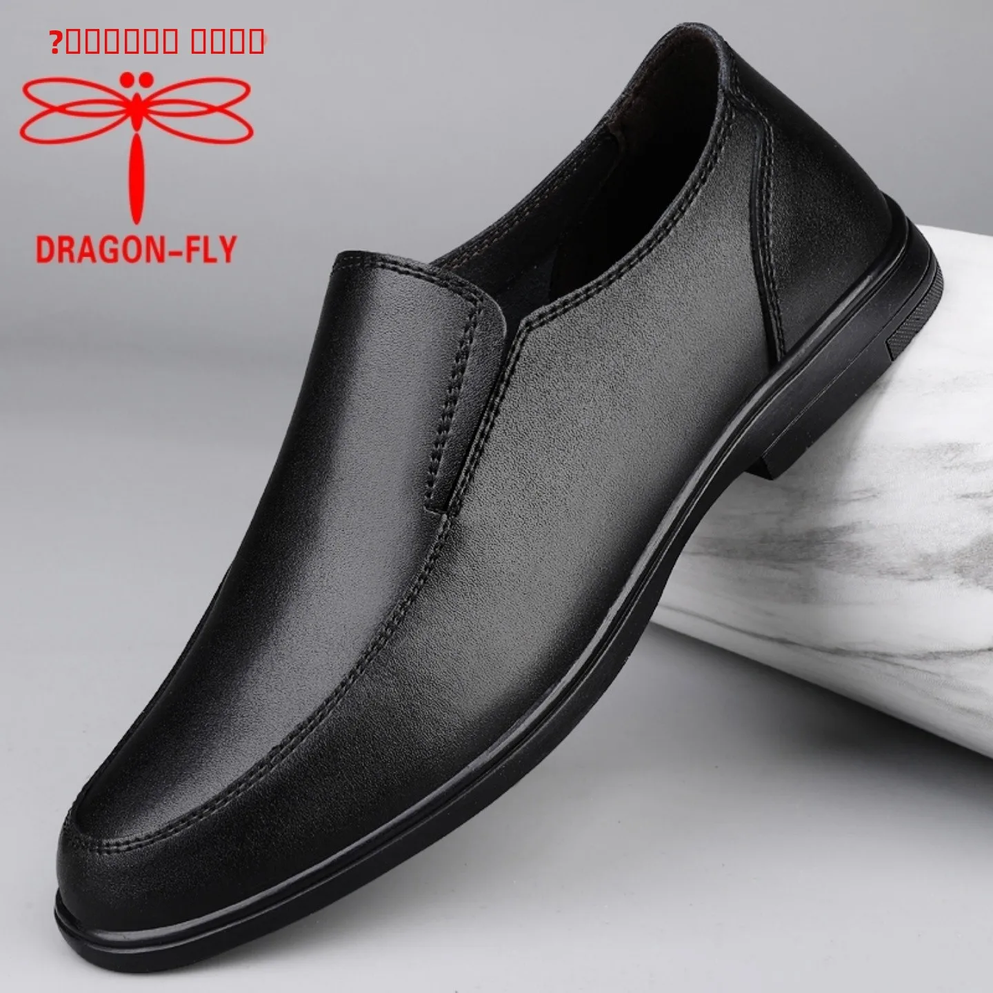 

Dad Casual oes Men's Soft Bot Leather Slip-On round Toe Low Heel Spring Autumn Season Faionable Flat Heel Napa Texture