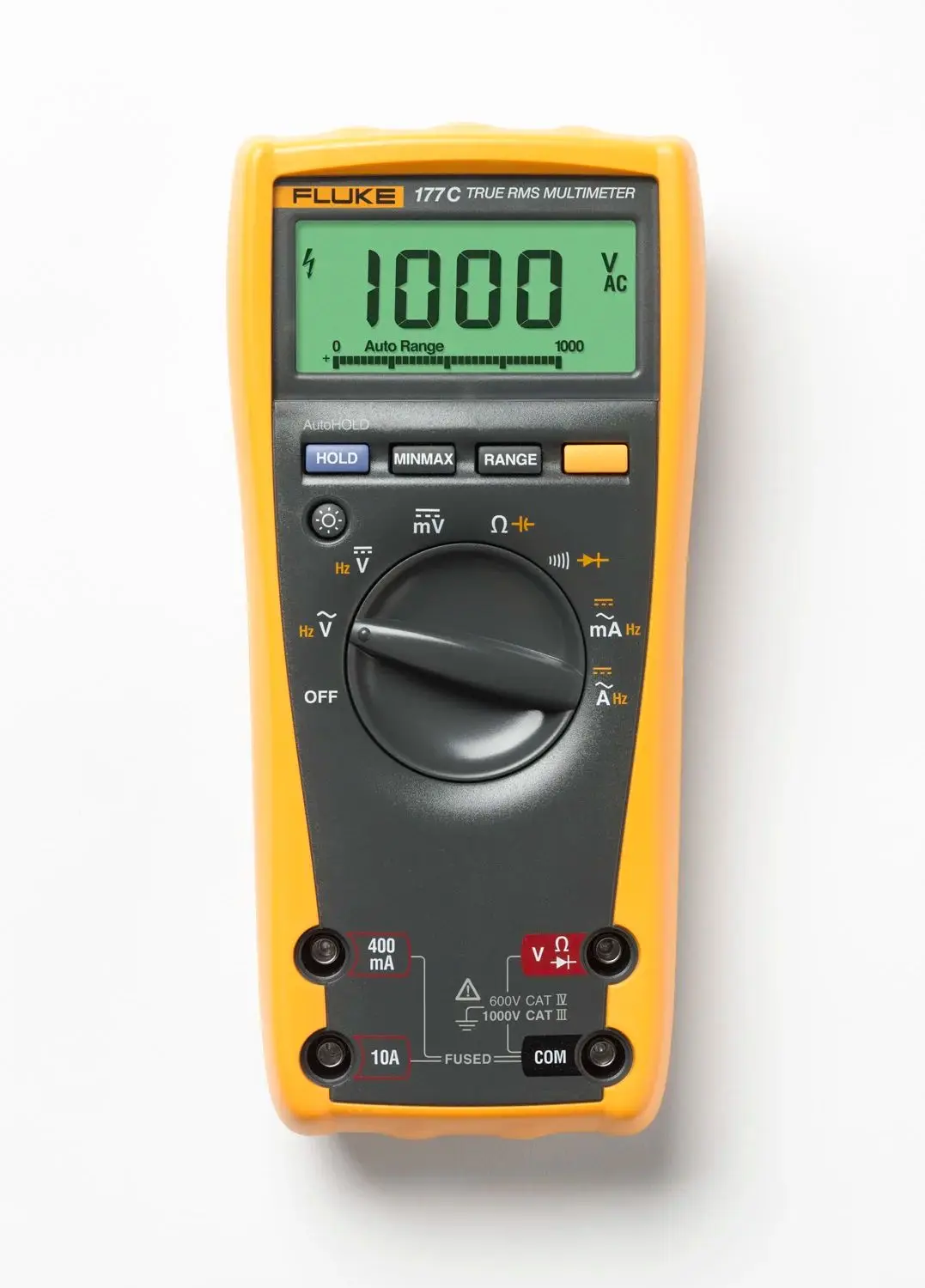 Multímetro digital portátil True-RMS Fluke 175C, detector de voltaje CA CC, modelos 177C 179C disponibles para medición eléctrica