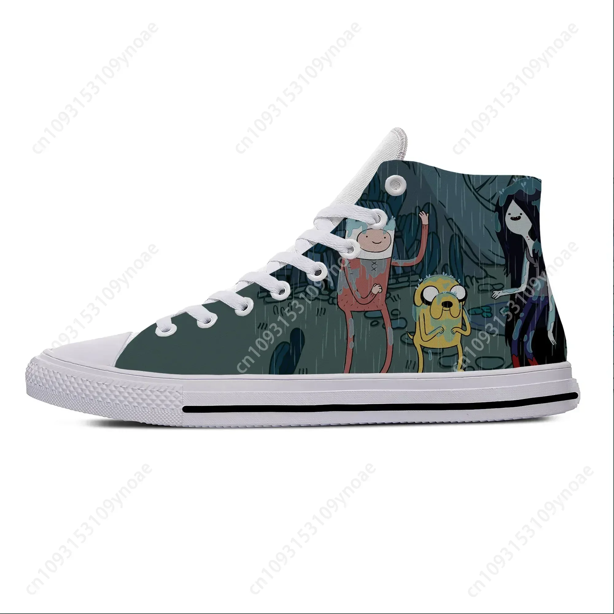 Hot Time Anime Cartoon Manga Adventure Funny Fashion Casual Shoes Breathable Men Women Sneakers High Top Lightweight Board Shoes