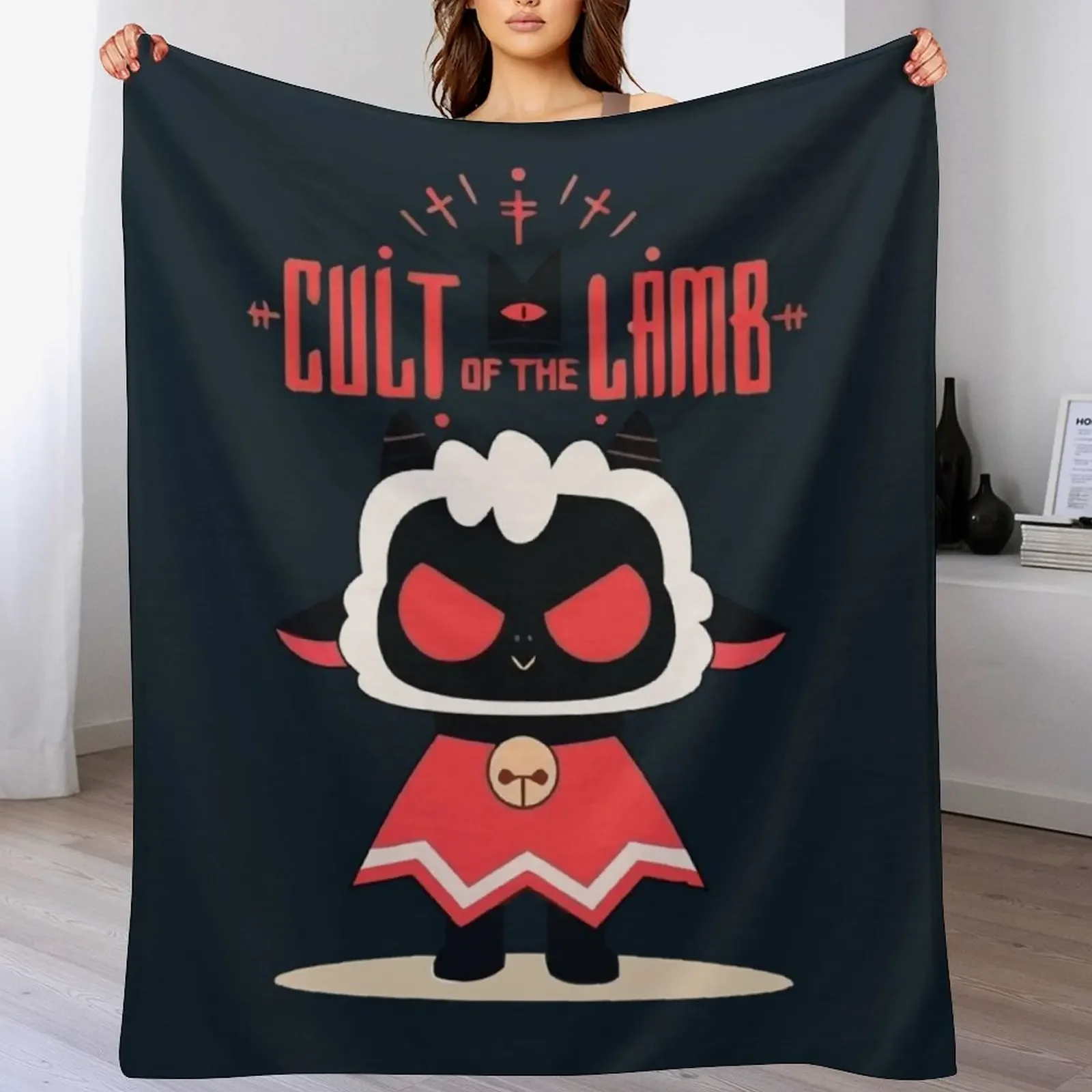 

cult of the lamb Throw Blanket warm for winter Flannel Stuffeds Cute Blankets