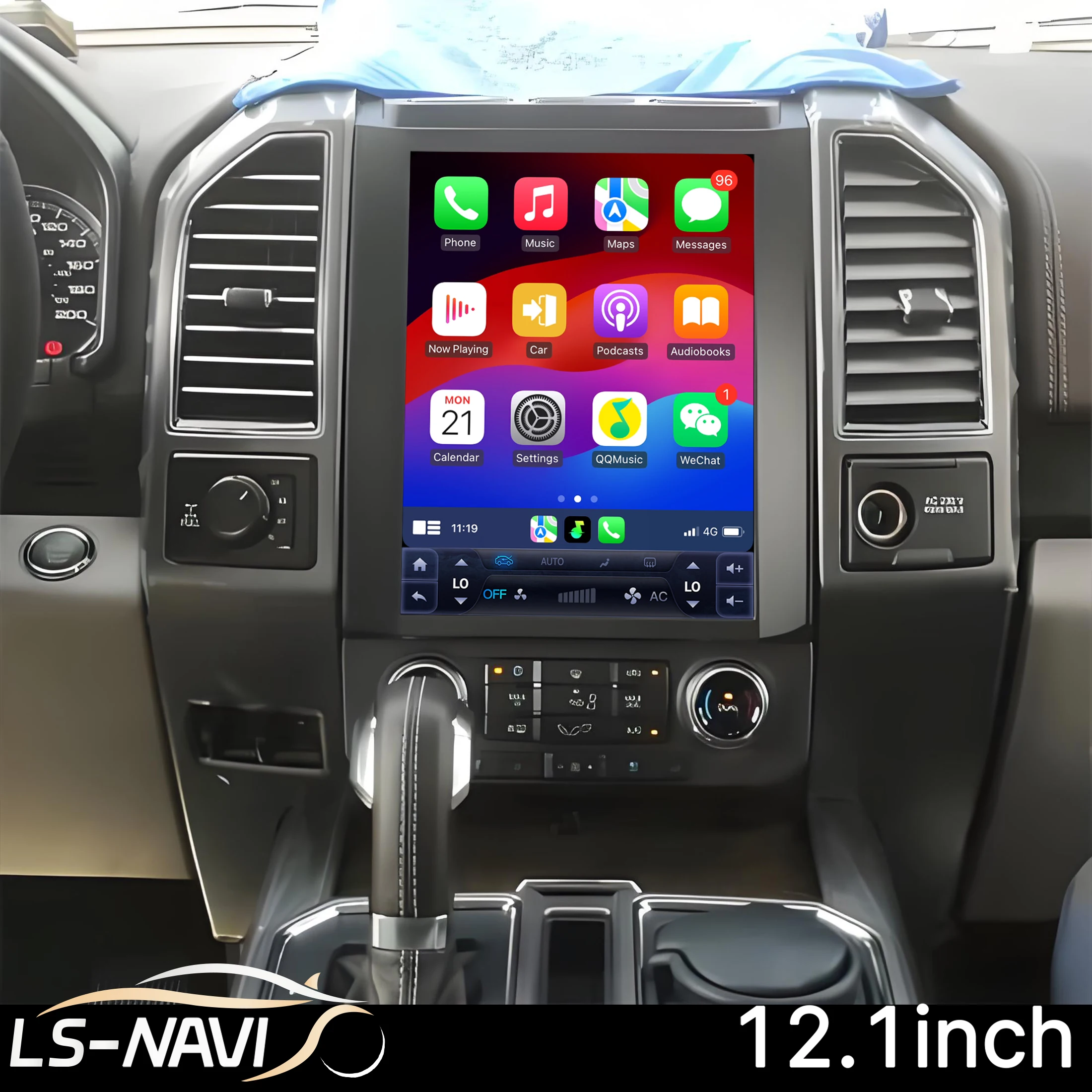 

12.1 Inch Car Radio for Ford F150 2016-2021 Android 14 4G GPS Wireless Bluetooth CarPlay Touch Screen Stereo System
