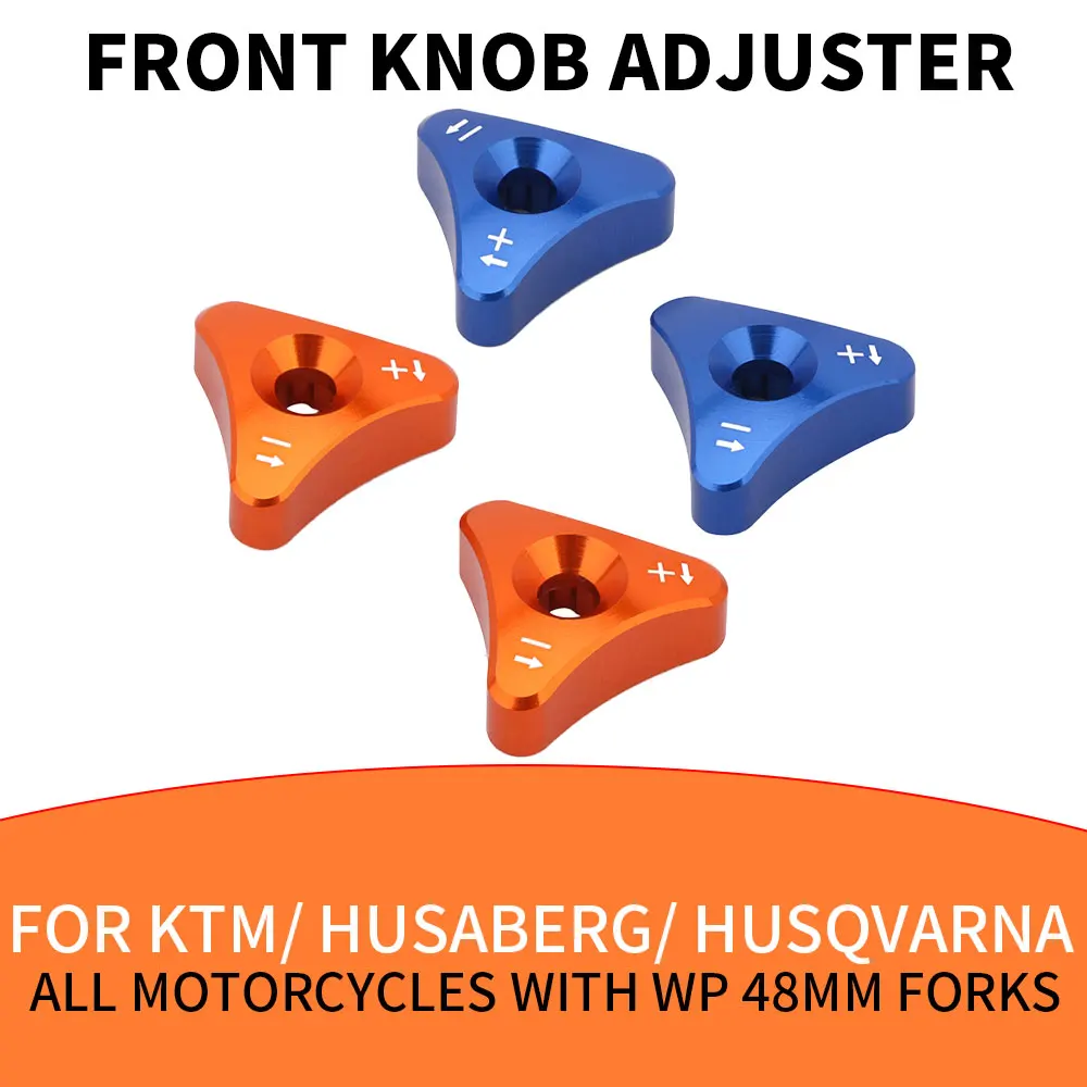 

Front Shock Absorber Knob Adjuster For KTM Husaberg Husqvarna SX SXF EXC XCW 125-530 690 SUPERMOTO ENDURO DUKE SMC WP 48MM Forks
