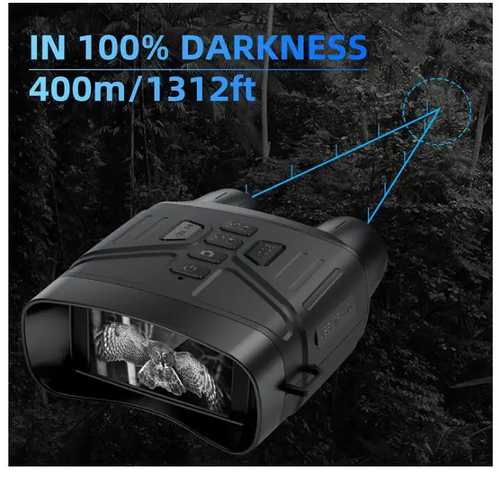 4K HD Monocular Night Vision Device 5X Digital Light Zoom Day Night Dual Use Darkness 400m Hunting Telescope Outdoor