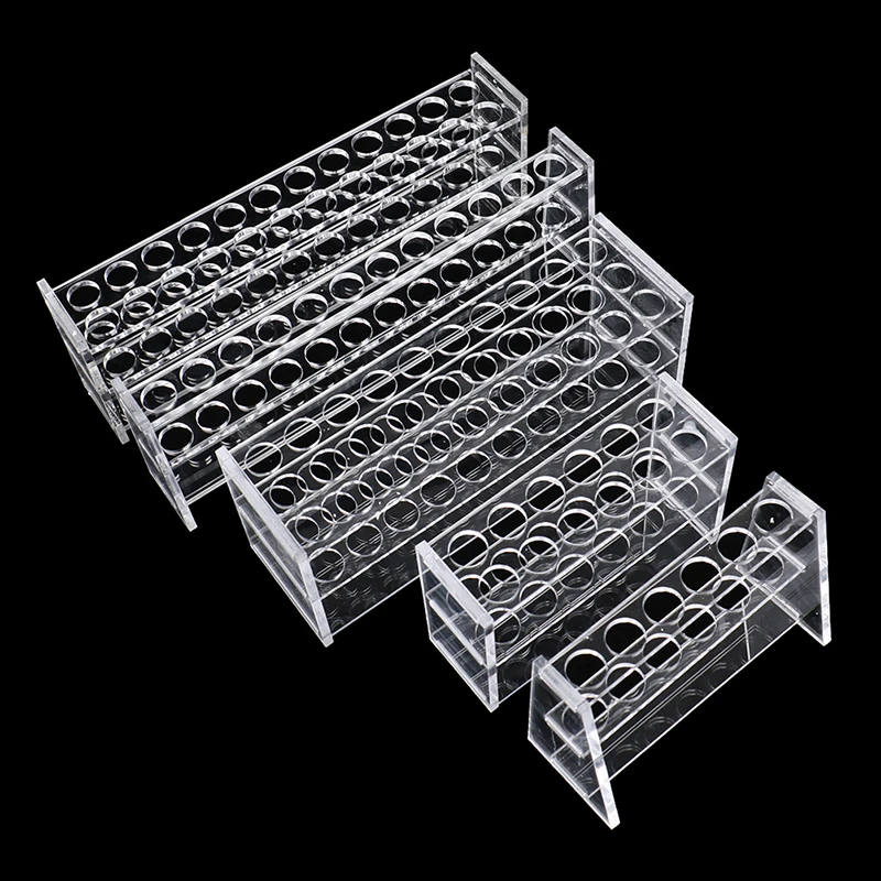 Plastic Clear Test Tube Rack 6/12/24/30 Holes Stand Lab Test Tube Shelf Centrifugal Tubing Holder School Supplies Lab Equipment