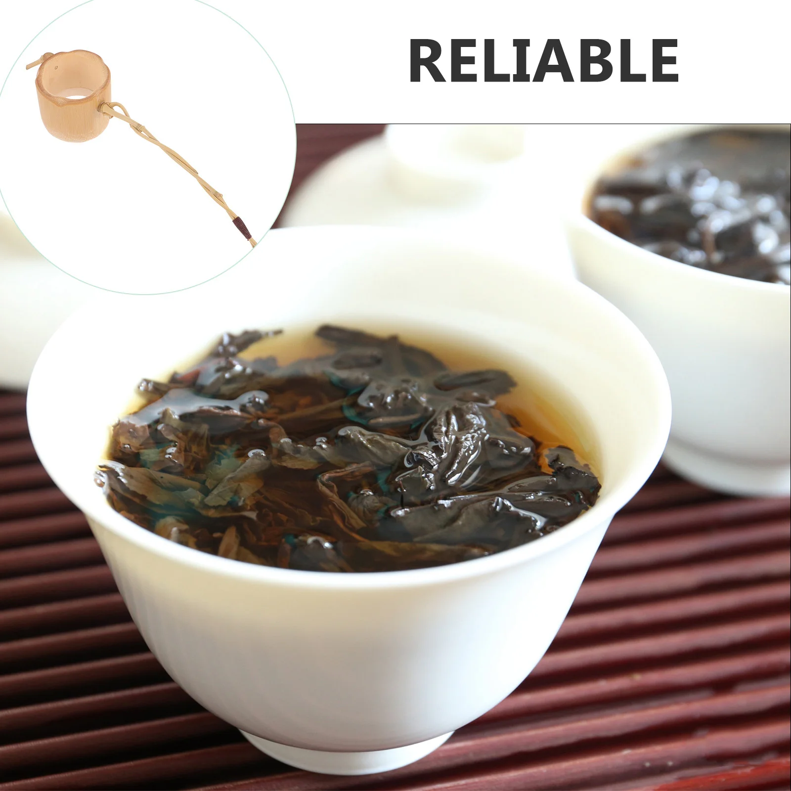 

Heavy Duty Tea Infuser Colander Reusable Bamboo Frame with Fine Mesh for Easy Residue Removal Ideal for Types