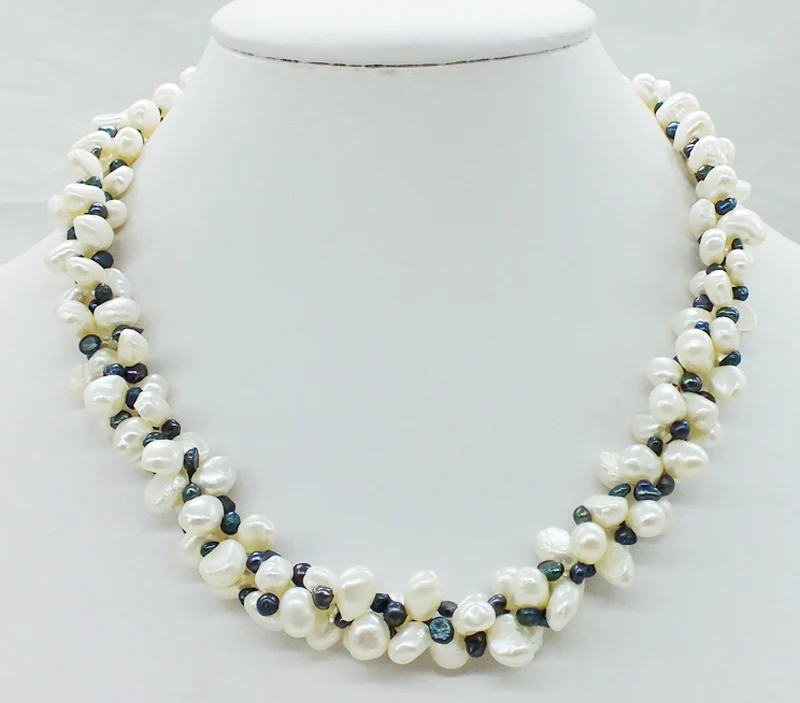 European Women's Wedding Jewelry!! freshwater Baroque pearl necklace. 18 inches