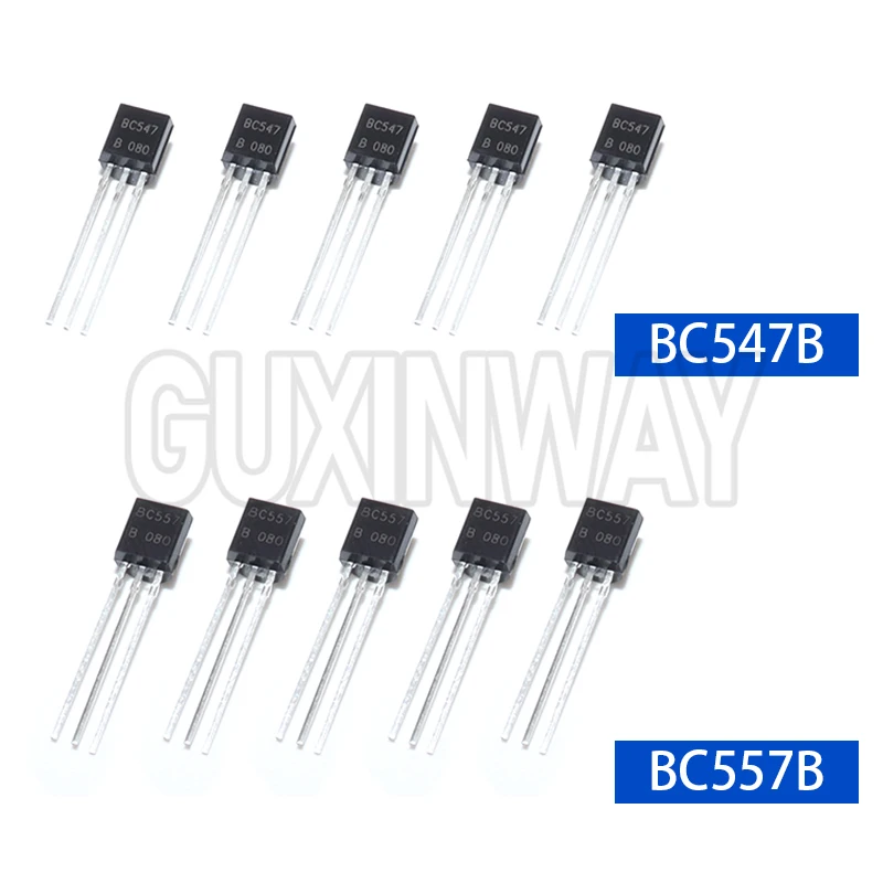 100 Uds transistores BC547 BC557 cada 50 Uds Kit de transistores bc557 bc547 Transistor NPN PNP Kit electrónico DIY