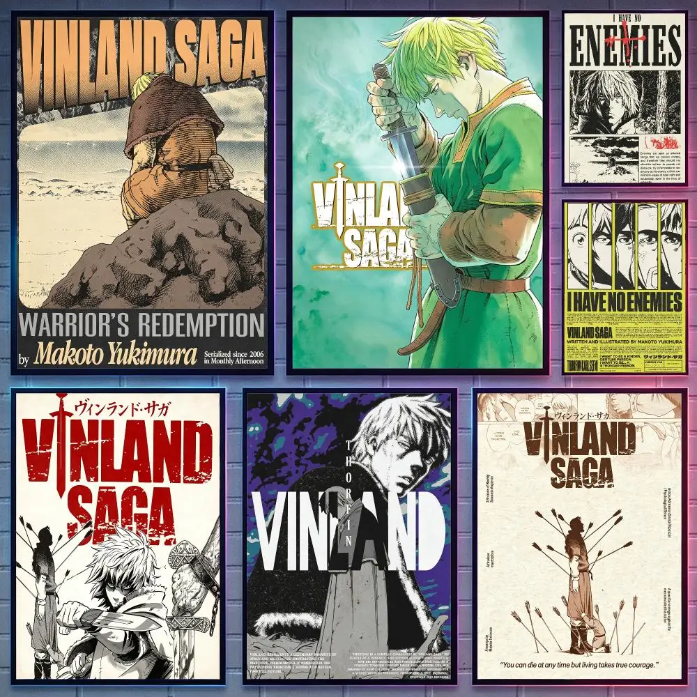 anime Vinland Saga Poster HD Poster Anime Aesthetic Wall Art For Game Anime Lovers Bedroom Gaming Room Decor Ideal Gift