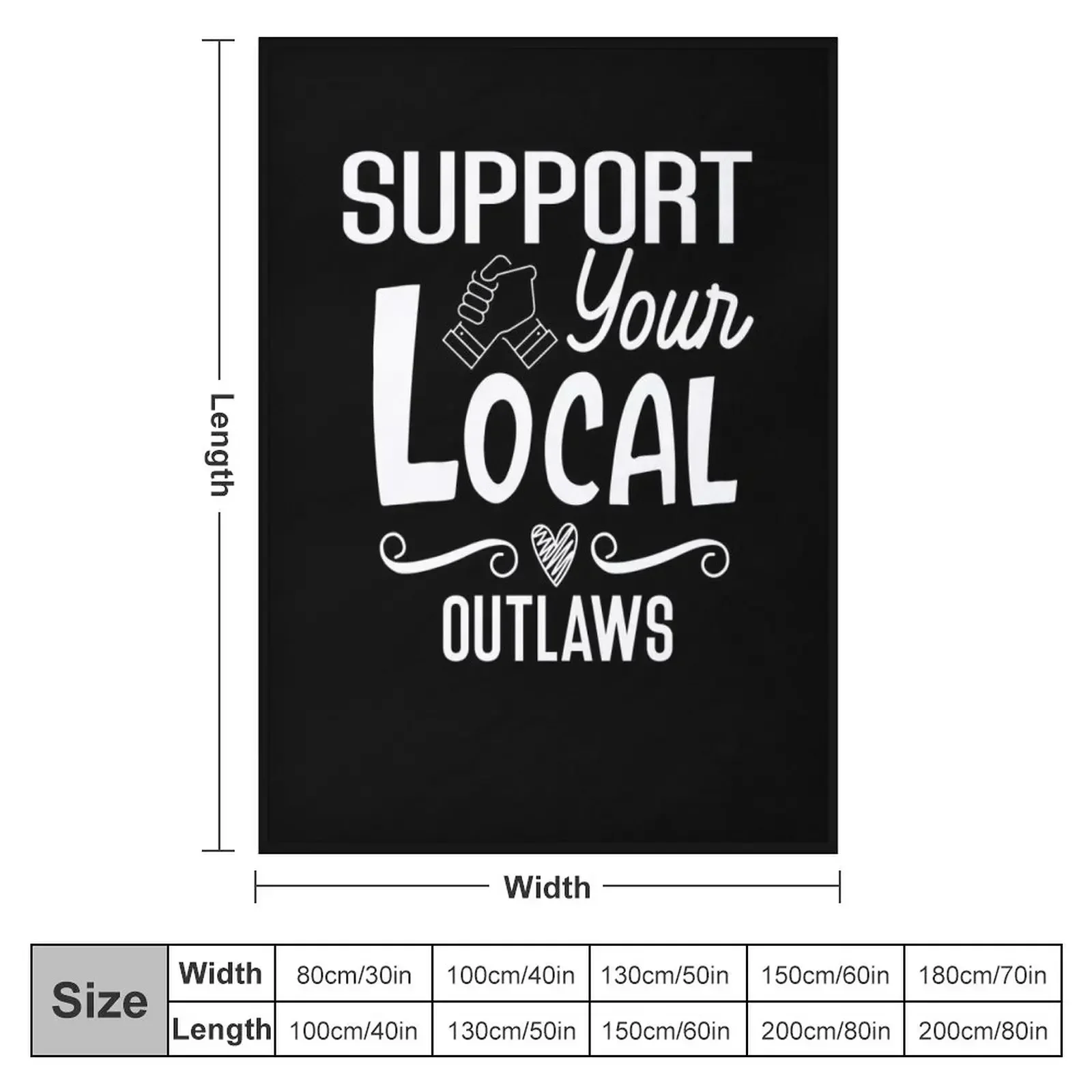 Support your local outlaws Essential T-Shirt Throw Blanket Cute Plaid Decorative Sofa Designers Softest Blankets