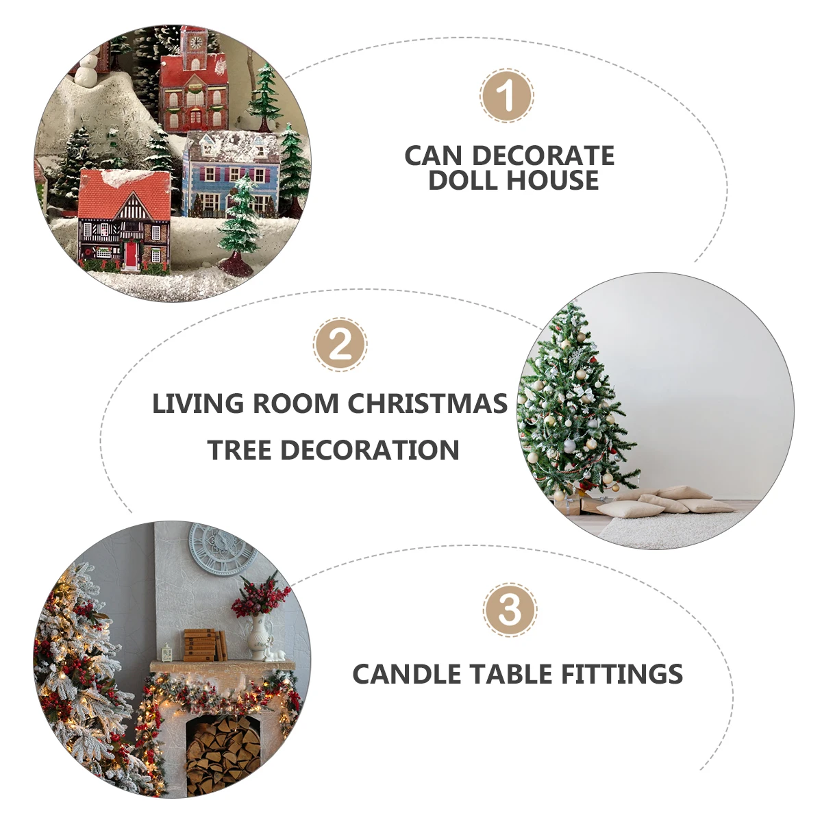 

5 Pcs Plastic Decorative Fence Christmas Decoration Picket Decorations Garden Edging Border Miniature Abs Small