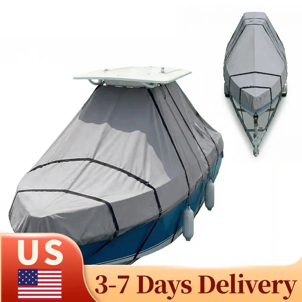 

Чехол для центральной консоли лодки 1200D с покрытием для двигателя и регулируемой застежкой, сверхпрочный пылезащитный чехол для яхты, УФ-защита для защиты крыши