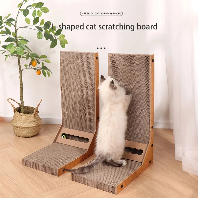 Detachable Cat Scratcher Board L-shaped Cat Scraper Scratching Post for Cats Grinding Claw Climbing Toys Pet Furniture Products