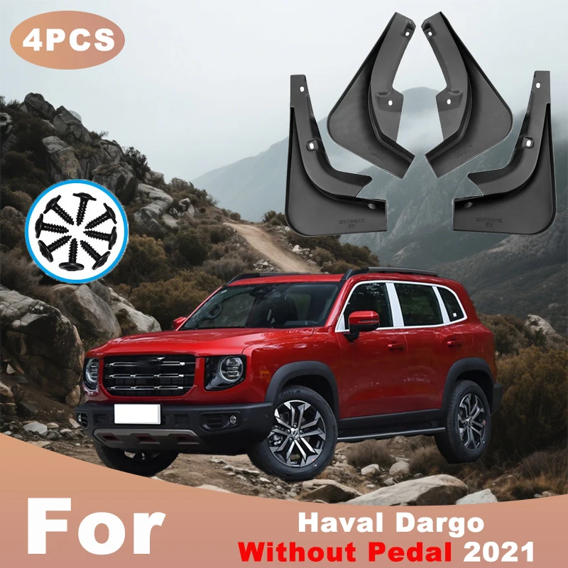 

For Haval Dargo Without Pedal 2021 Automotive Tire Mudguard Waterproof Prevent Mud Splashing Car Mud Flaps 4pcs Accessories