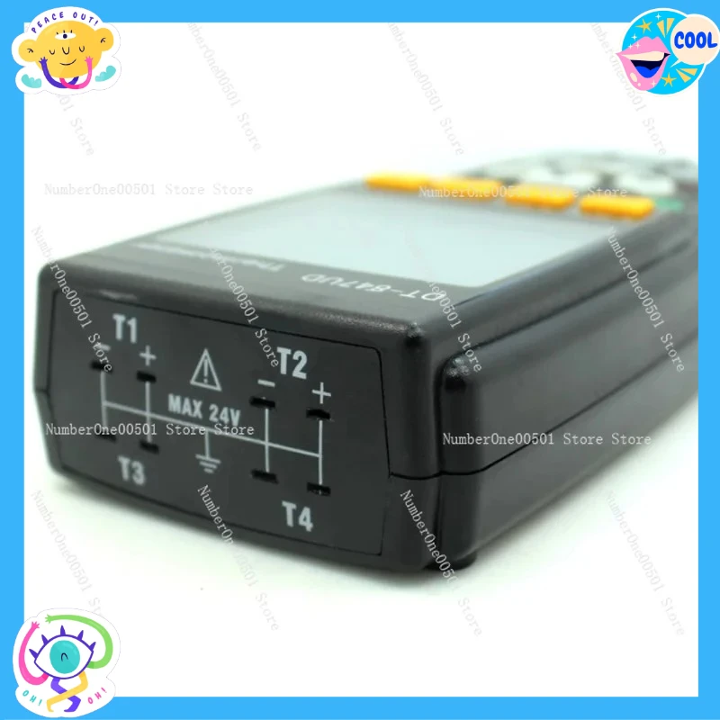 

4-канальный регистратор температурных данных с памятью, поддержка термопар K, J, T, E, R, S, N, USB-загрузка для анализа на ПК, 847UD