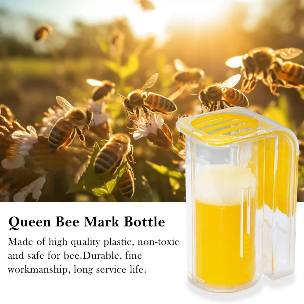 Creative Plastic Queen Bee Marking Catcher Handed with Plunger Plush Bee Cage Strong Beekeeper Tool Garden Bee Tools