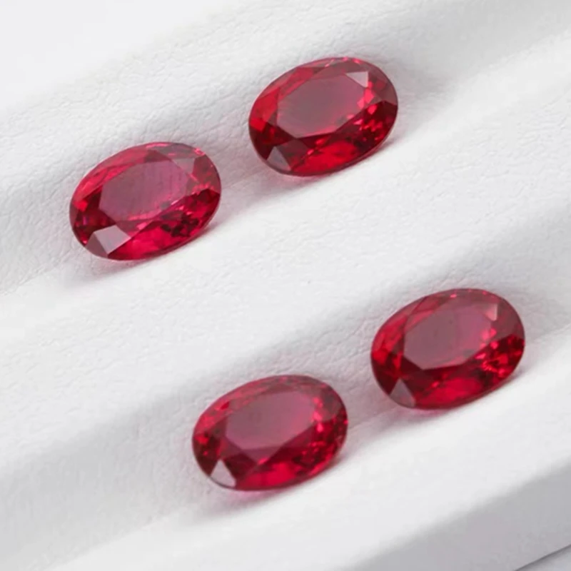 Natural Oval Pigeon\'s Blood Ruby Multiple Sizes Choice For Ring Jewelry Setting Loose Fine Gems