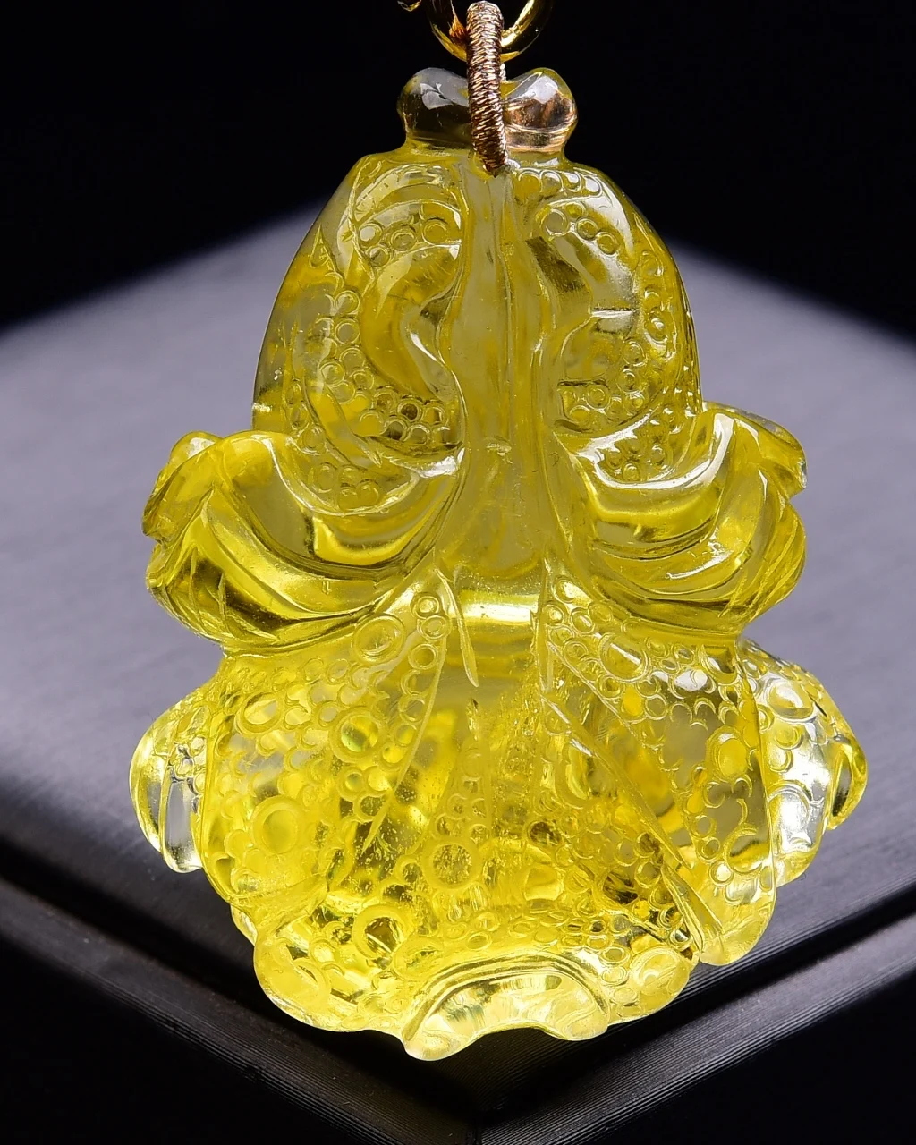 Natural Yellow Citrine Quartz Women Men Pendant 48*35*25mm Cabbage Wealthy Rare Bead Necklace Jewelry AAAAA