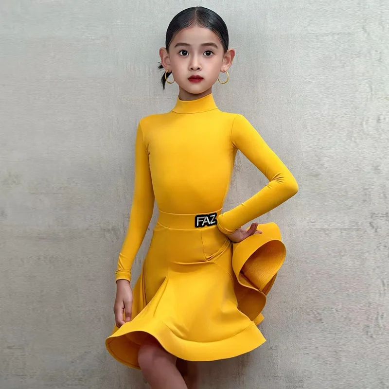 

Childrens Latin High-End Dance Costume Girls ProfessionalCompetition Performance Costume Children's Latin Dance Standard Costume