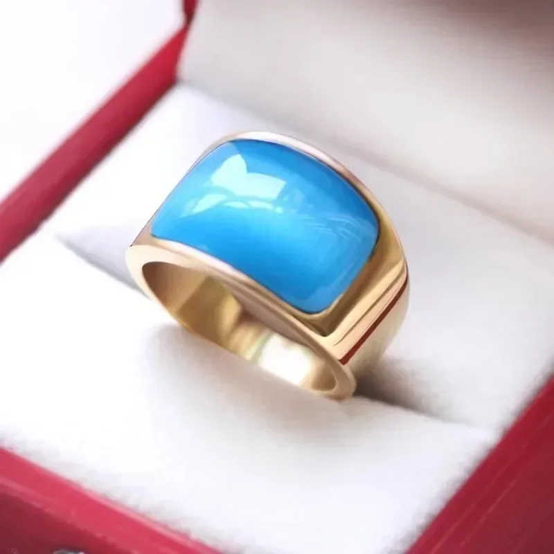 Large Opal Cat\'s Eye Stone Rings for Men Women Top Quality Gold Color Fashion Brand Party Wedding Jewelry Accessories Wholesale