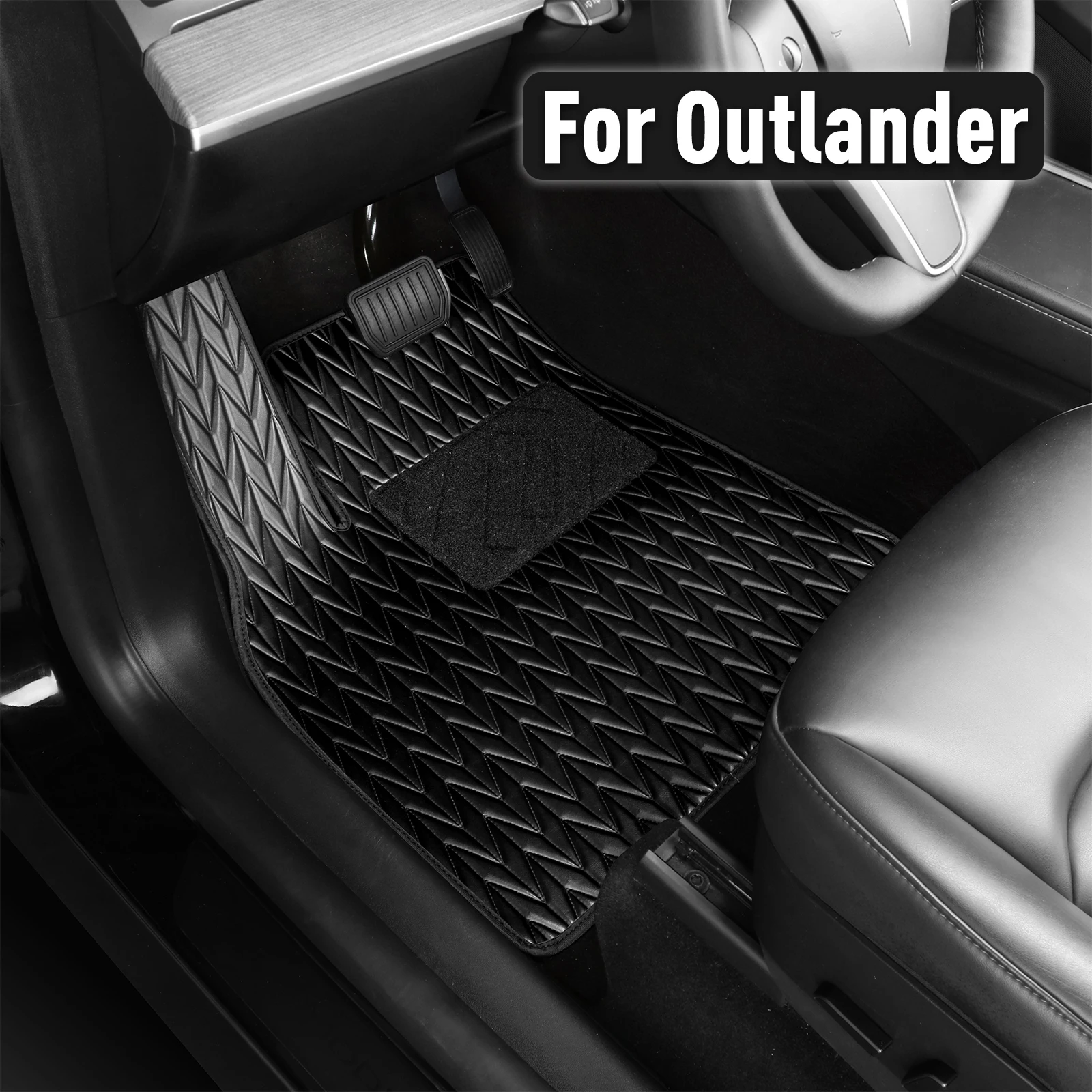 حصيرة أرضية سيارة مخصصة لميتسوبيشي أوتلاندر 2013-2021 غطاء السجاد مقاوم للماء عدم الانزلاق حامي الملحقات أجزاء