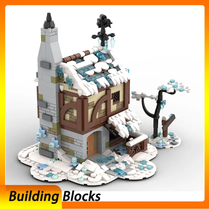 

Stock MOC-215257 888pcs Castle DIY Small Particle Assembly Building Blocks Puzzle Toy Model Gift Set Ornament