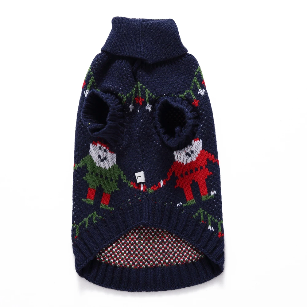 

Dog Cat Sweater Winter Clothes Christmas Clothes Pet Christmas Sweater Dog Knitted Turtleneck Clothes for Pomeranian Chihuahua