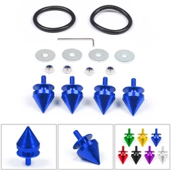 JDM Set Universal Car Auto Spike Front Bumper Hatch Lids Quick Release Fasteners Nuts Bolt Alloy Aluminum for Most Car Truck