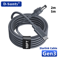 Starlink Mini Gen 3 Cable Starlink Mini USB C to DC Power Cable Compatible with 100W+ Power Bank and PD Charger （2M/5M）