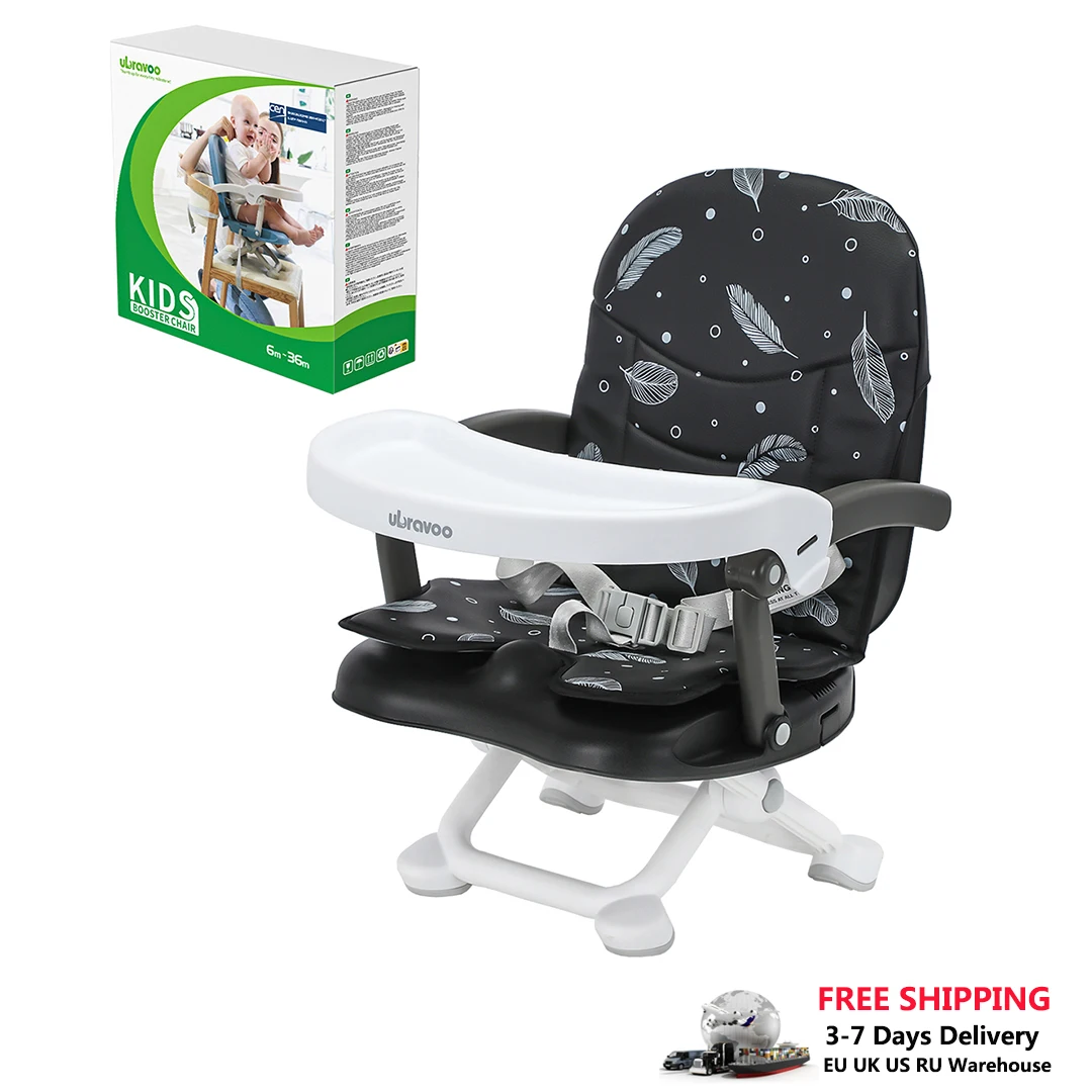 Ubravoo 2in1 Draagbare Peuter Booster Seat, Voor Eettafel Met Uitneembare Tray & Seat Pad, hoge Stoel Voor Reizen, ACE1013-US