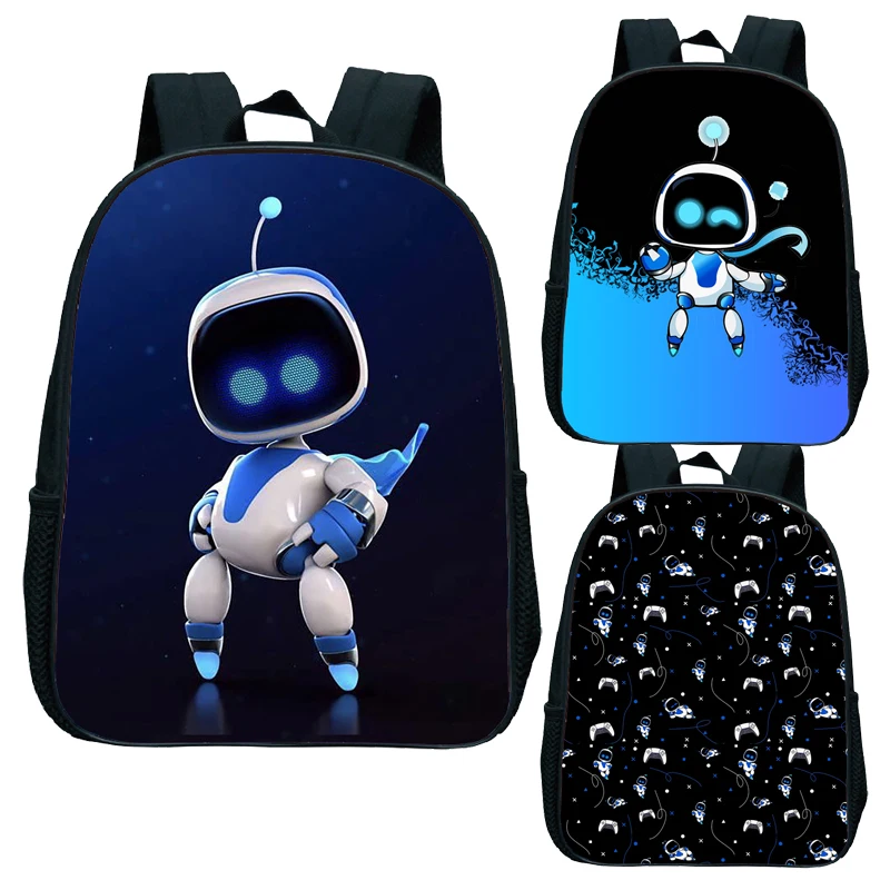 Ransel kartun astronot Game Astro Bot tas sekolah anak laki-laki perempuan tas sekolah anak TK tas punggung anak-anak