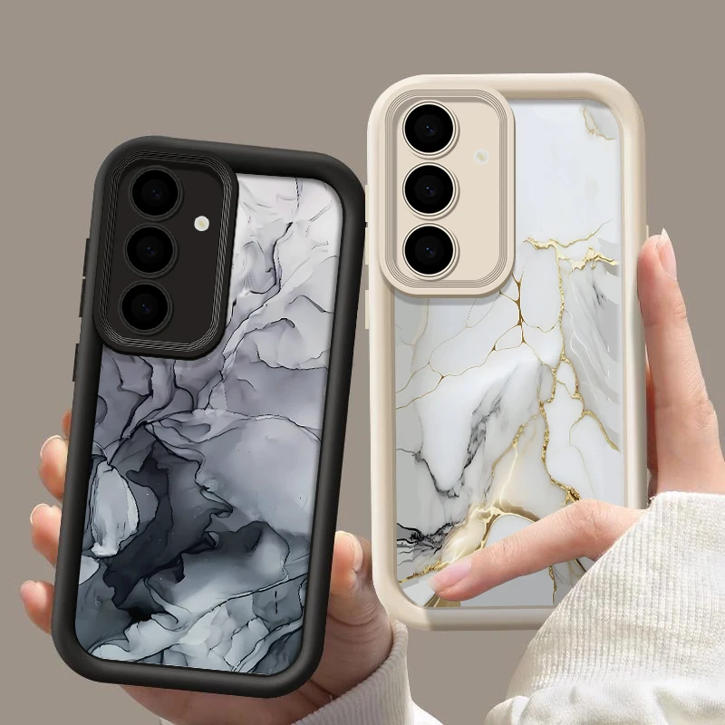 Marble Case For Samsung Galaxy S23 S24 S22 Ultra Plus S21 S20 FE A55 A53 A54 A52 A34 A35 A14 A15 A25 A16 5G Silicone Soft Cover