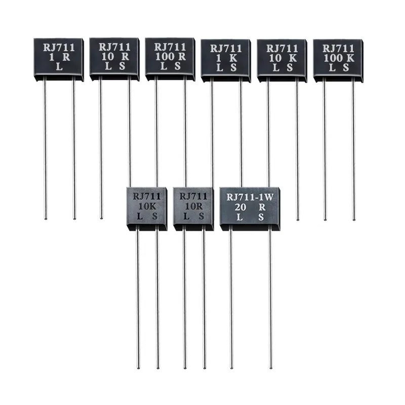 RJ711 Standard Sampling Sampling Non-Inductive Precision Resistors 0.25W 10R 100R 250R 1K 10K 0.01% 5PPM