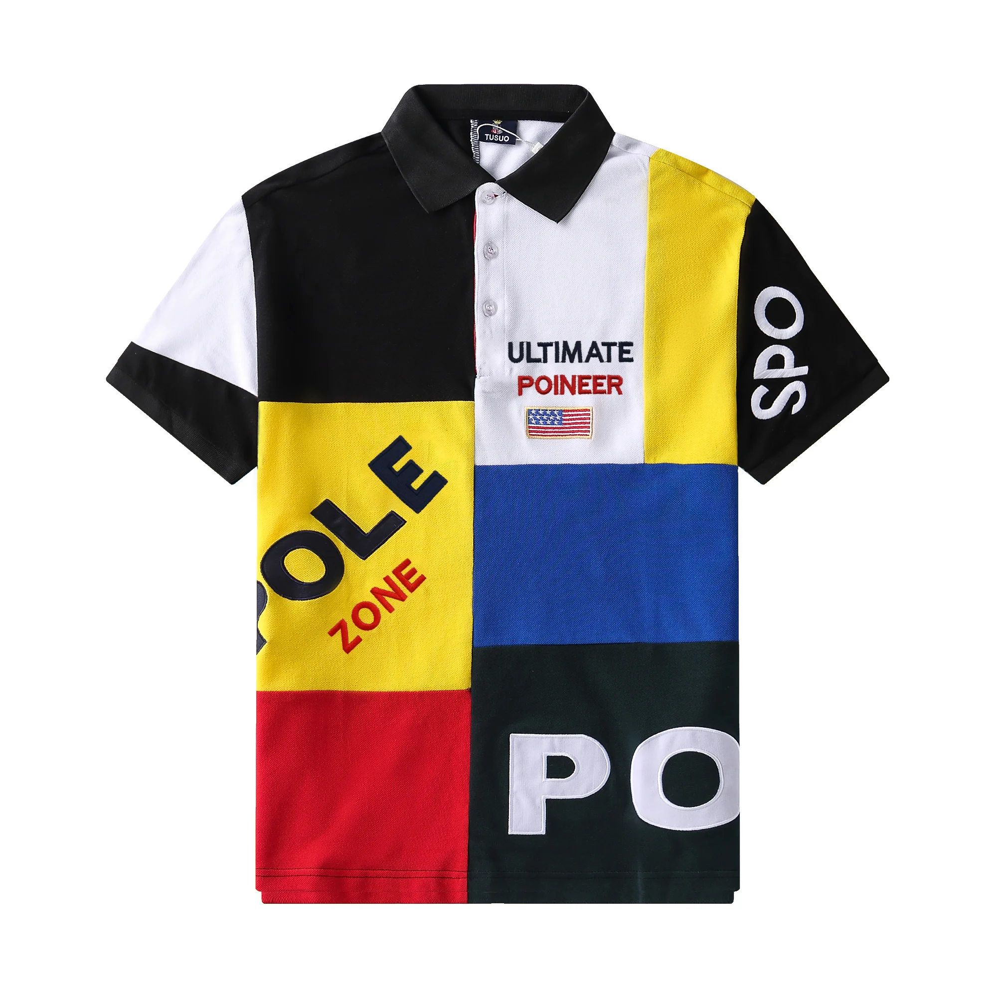 TS Classic Plaid Men’s Short Sleeve Polo Shirts Casual Golf Party Chic Summer Shirts Buttons Collared T Shirts Big US Size 7XL