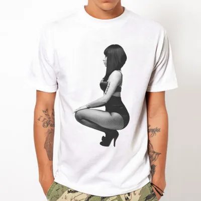 تي شيرت رجالي ملابس نيكي ميناج Bw الوردي الجمعة الشباب المال تي شيرت أبيض رجالي 100% قطن عادية تي شيرت