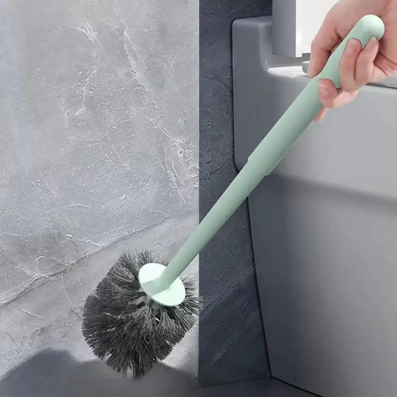 Toilet Brush And Holder Set Cute Toilet Brush And Holder Set Non-Punch Compact Ergonomic Stain Remover Dead Corner Cleaner