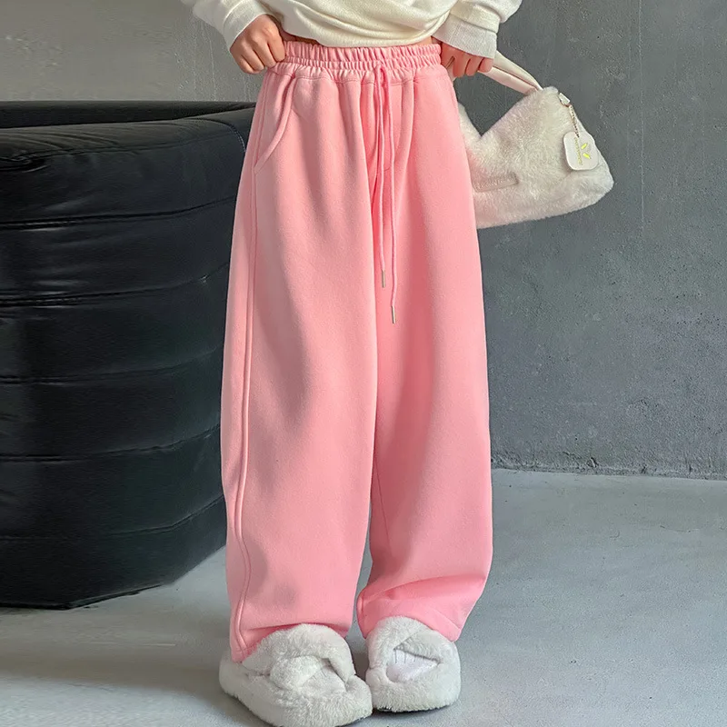 

Teenage Girls Sweatpants Spring Autumn Casual Pants for Kids Loose Fashion Elastic Waist School Children Trousers 12 13 14 Years