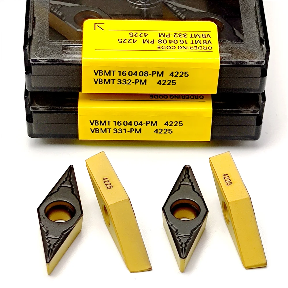 VBMT 160404 160408   VNMG 160404   VNMG 160408   Herramienta de torneado interno Indexable de inserción de carburo PM4225 para torno CNC cortador VBMT VGMN