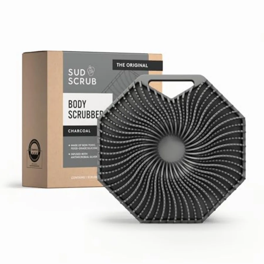 

® Antimicrobial Silicone Body Scrubber Exfoliating Body Scrubber for Sensitive Skin Eco Friendly Shower Scrubber for Body Silic