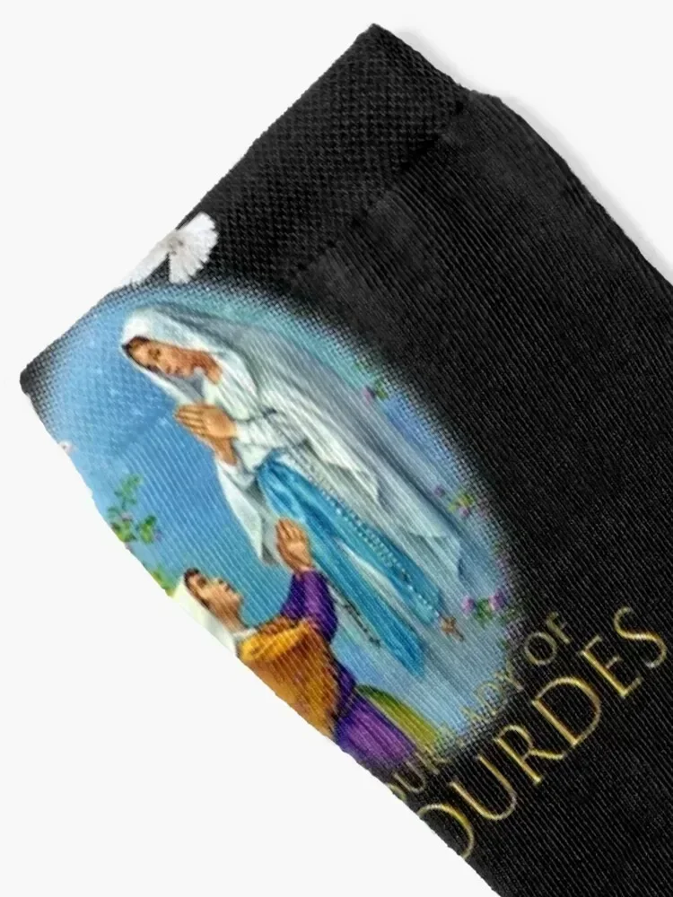 Virgen de Lourdes Socks gym christmas gift tennis Stockings man Socks For Girls Men's