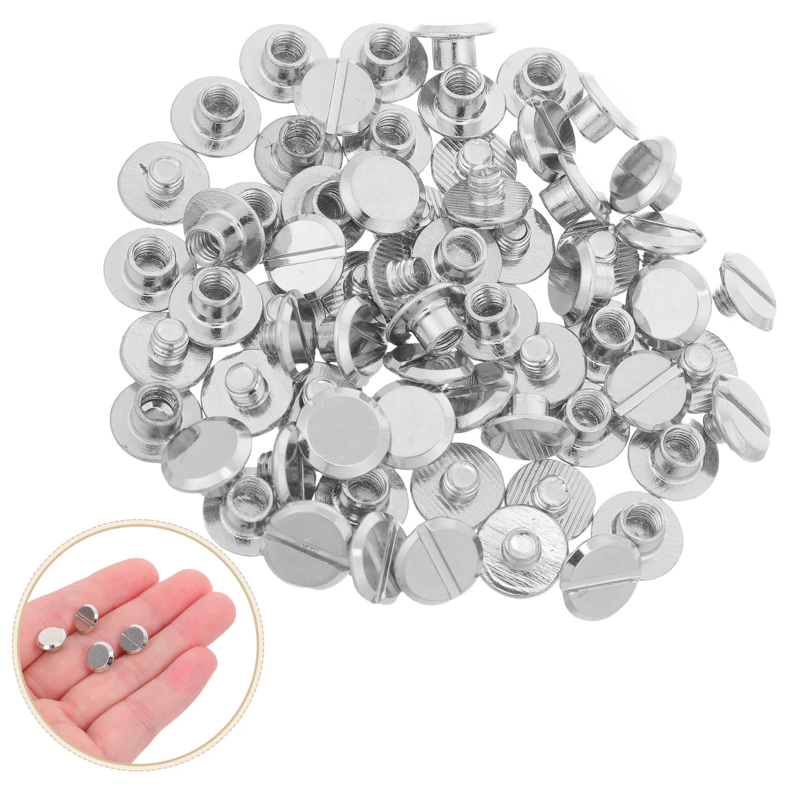 

200Pcs Steel Screw Rivets Binding Screws Easy Install Bookbinding Scrapbook Cardboard Fixing Office School DIY Crafts