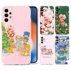 S-Strawberry Cute S-ShortcakeS Phone Case For Samsung Galaxy A71,70,52,40,51,31,A50,21S,30S,Note20ultra Transparent Cover
