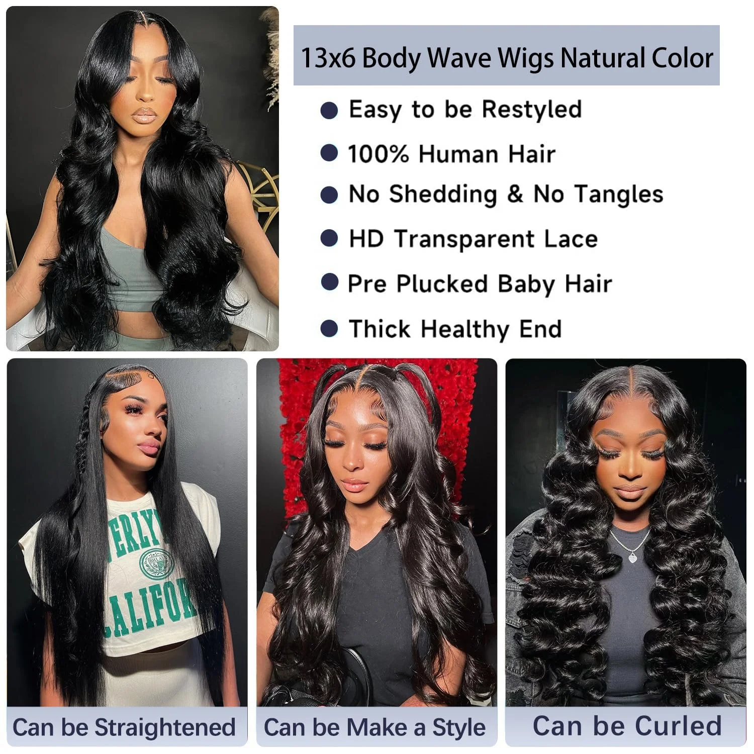 Glueless Body Wave 100% Human Hair Wig Pre Plucked Ready To Wear And Go For Women 13x6 Hd Natural Wave Lace Front Wigs On Sale