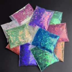 20g/Bag Chameleon Chunky Nail Sequins Mixed Holographic Color Shifting Glitter Flakes For Crafts Body Face Makeup