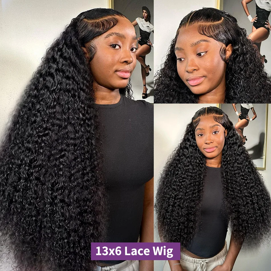 40 44 Inch Curly Wigs Deep Wave 13x4 13x6 Hd Lace Frontal Wigs Human Hair Water Wave 360 Lace Front Wig Remy Brazilian For Women - Image 3