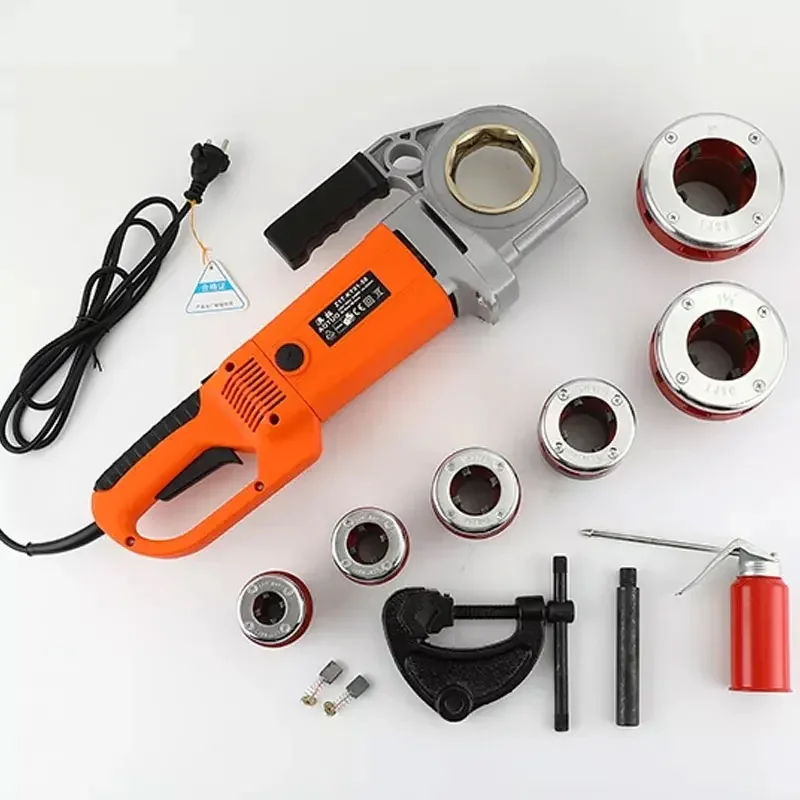 電気鋼管ねじ込み機,プラスチックパイプ,ヒンジねじ,ポータブル,220v