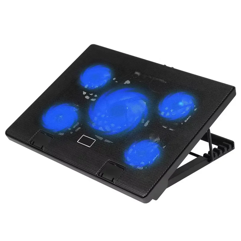 Laptop Cooling Pad Portable Smart Cooler for Gamers Office Workers Quiet High Airflow Adjustable Stand 15.6 17 inch Universal