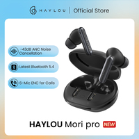 HAYLOU Mori Pro Bluetooth 5.4 Earphones Wireless  43dB Adaptive Noise Cancellation Earbuds 6 Mic Headphones 28H Battery Life